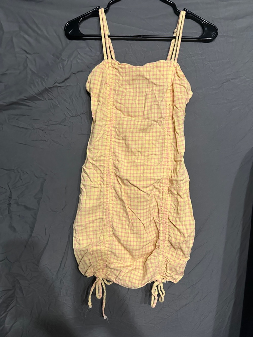 wild fable Yellow Gingham Mini Dress